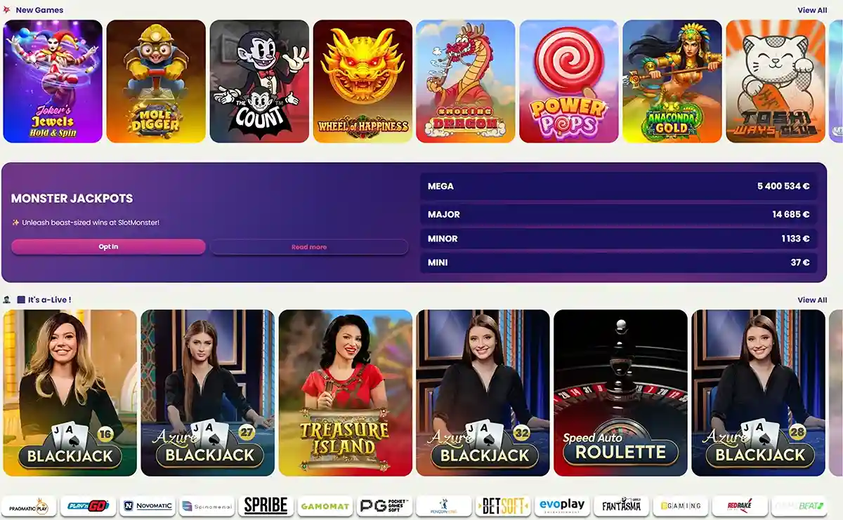 SlotMonster Casino Great Bratain