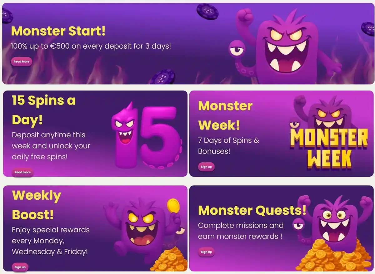 SlotMonster Casino Bonuses and Promotions